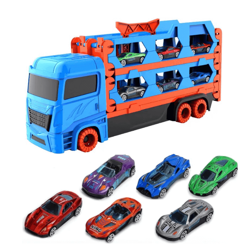 Container Truck with 160cm Extendable Ramp, 6 cars & launcher