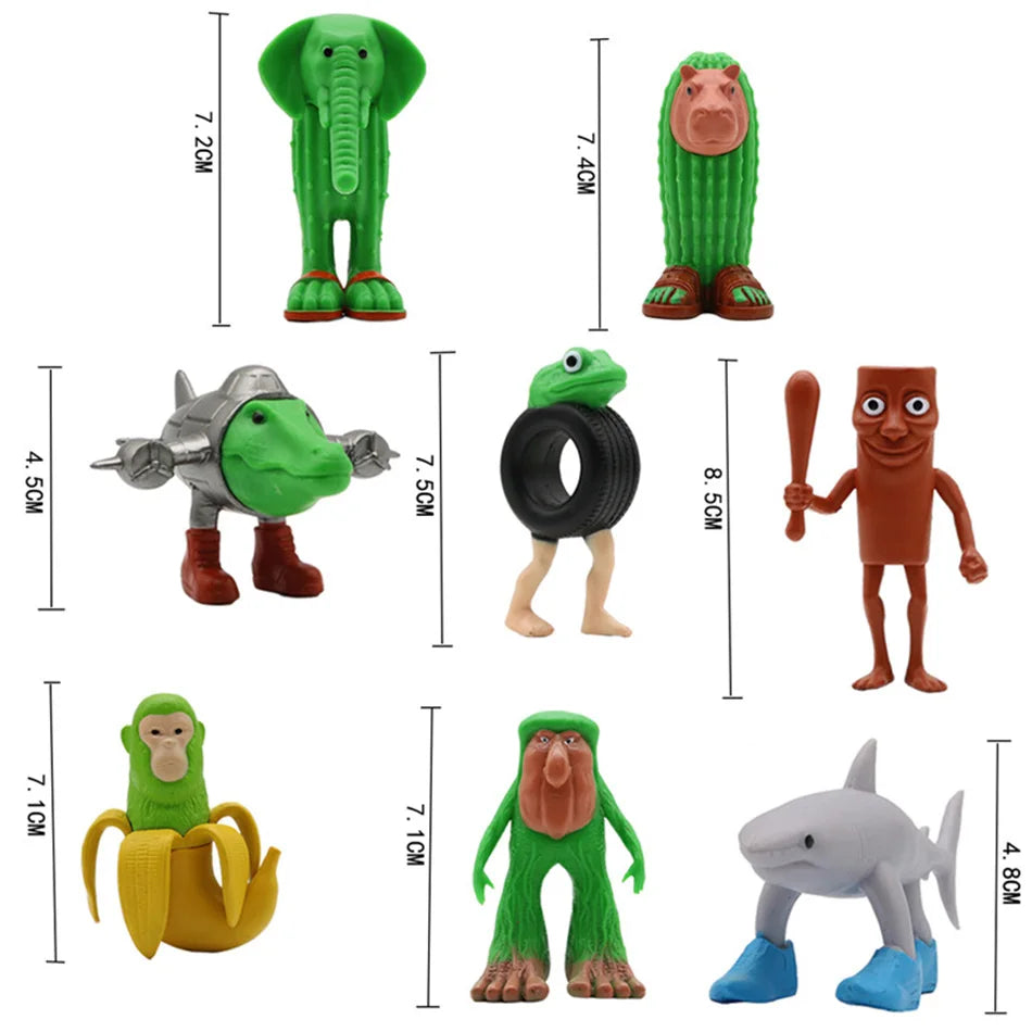 Brainrot figurines, pack of 8 – Tungtung sahur, tralalero tralala, ballerina capuchina...