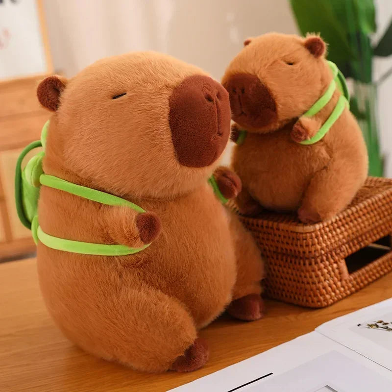 Capybara Plush with Turtle Backpack