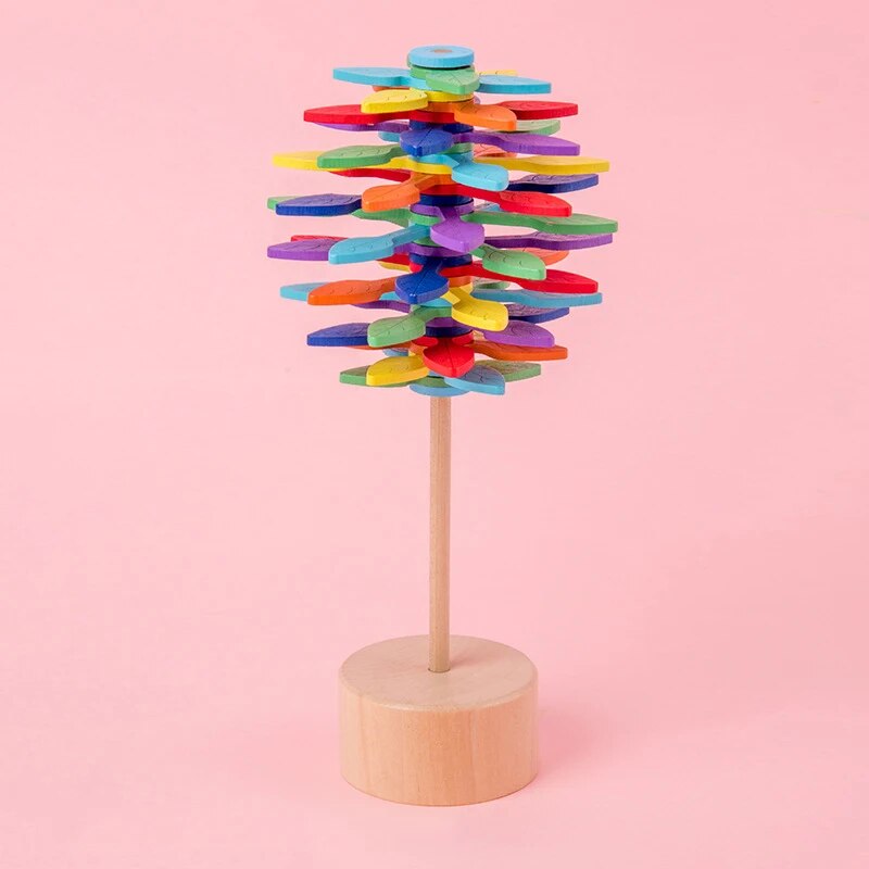 Rotating wooden mosaic – Colourful anti-stress decoration