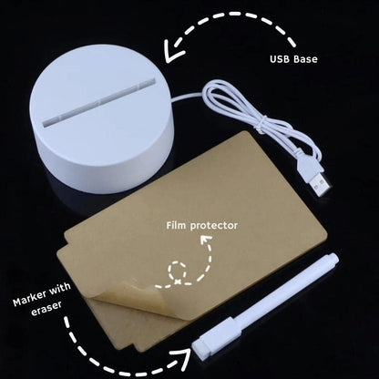 LED bedside writing & drawing board