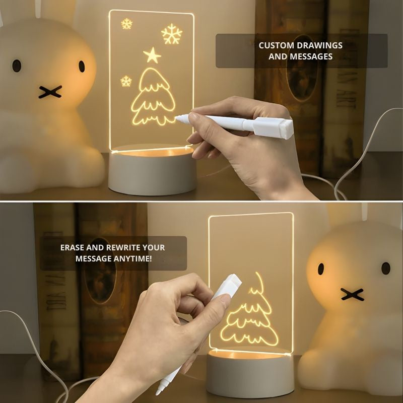 LED bedside writing & drawing board