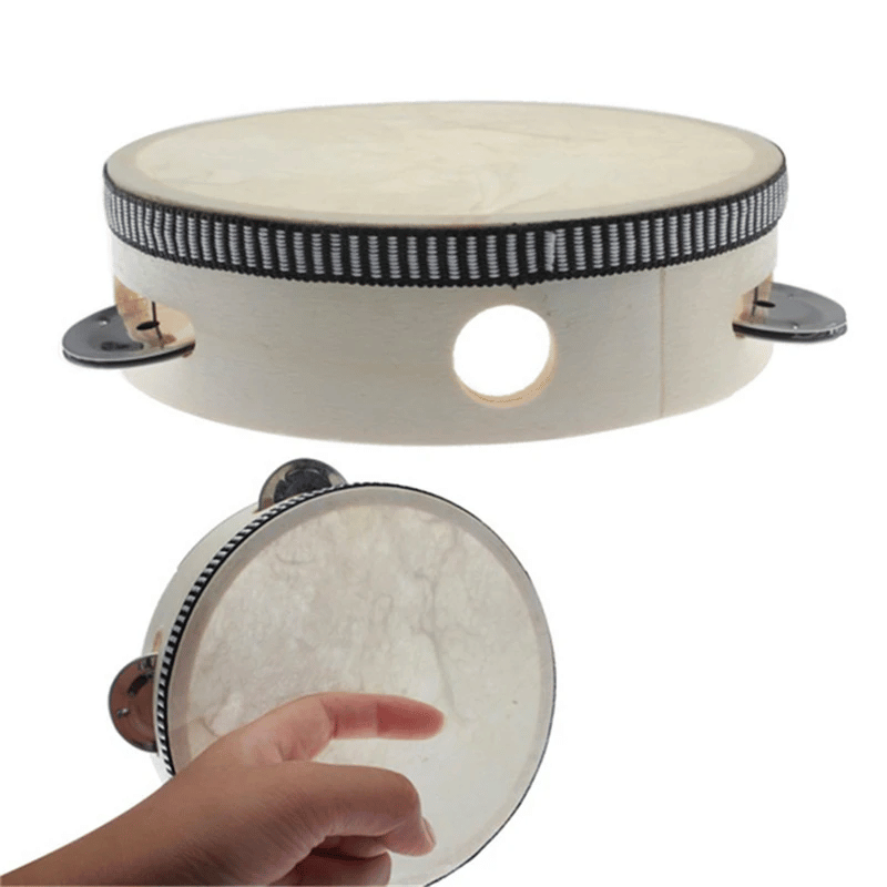 Wooden Tambourine with Jingles