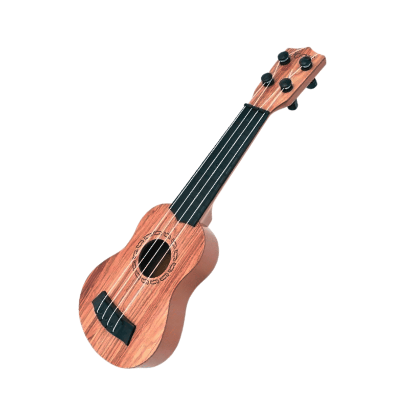 4‑String Wooden Guitar – 35cm with Spare Strings