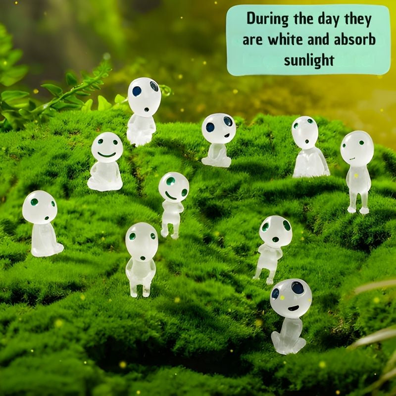 Glow-in-the-dark aliens – Set of 10 Decorative Figures
