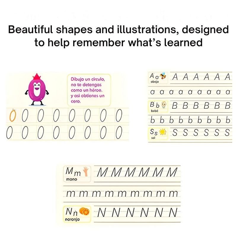 Magic workbooks – Reusable handwriting books with self-erasing ink (pack of 4)