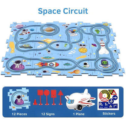Puzzle track – Customisable car circuit with Interlocking Pieces