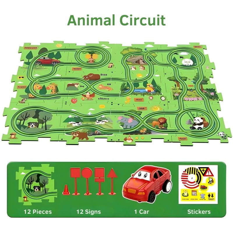 Puzzle track – Customisable car circuit with Interlocking Pieces