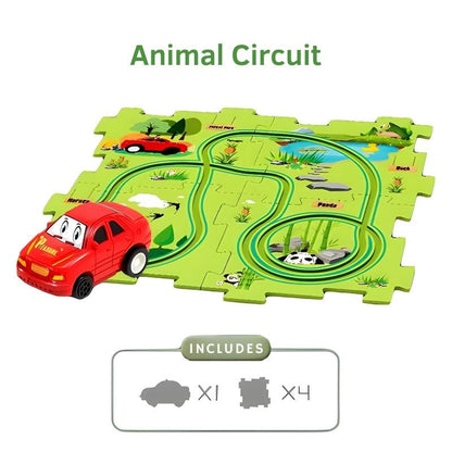 Puzzle track – Customisable car circuit with Interlocking Pieces