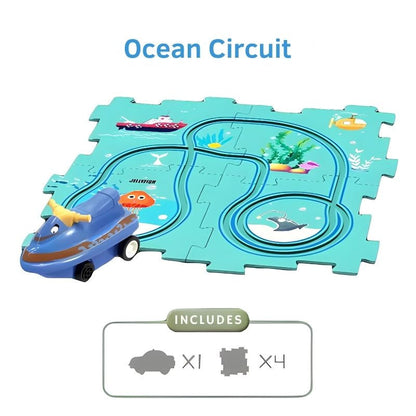 Puzzle track – Customisable car circuit with Interlocking Pieces