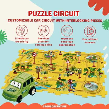 Puzzle track – Customisable car circuit with Interlocking Pieces