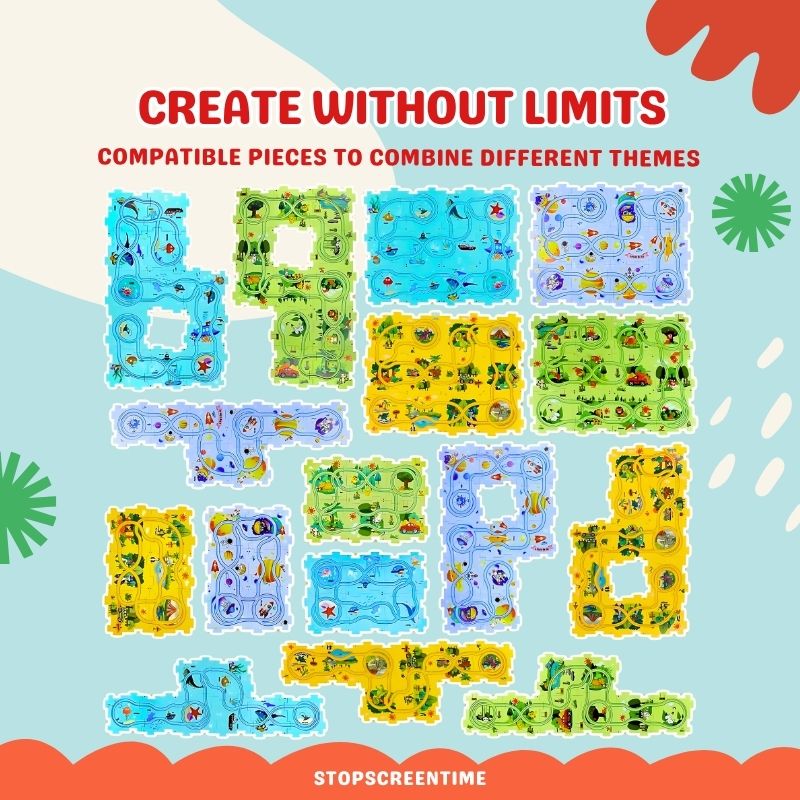 Puzzle track – Customisable car circuit with Interlocking Pieces