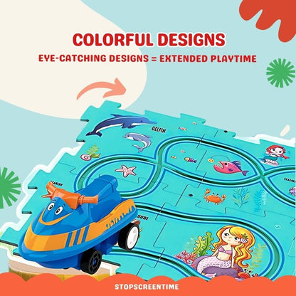 Puzzle track – Customisable car circuit with Interlocking Pieces