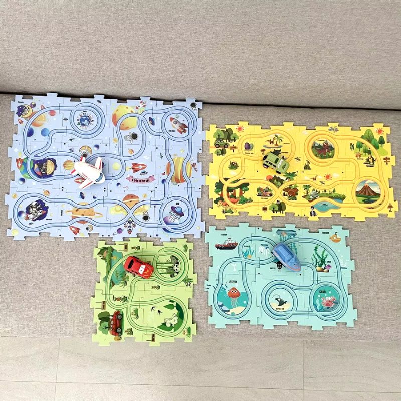 Puzzle track – Customisable car circuit with Interlocking Pieces