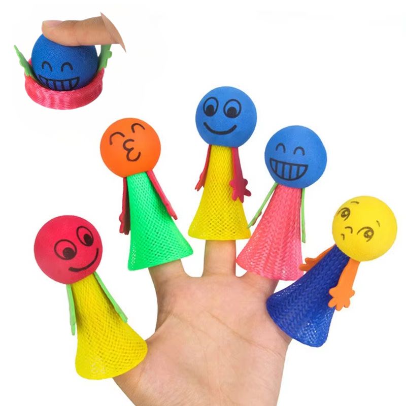 Jumping Mini Figures – 10 Pieces with rubber heads & expressive faces (jump up to 2m!)