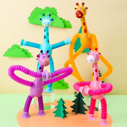 Tubular legs – Extendable suction-cup toys (pack of 4 Colours)