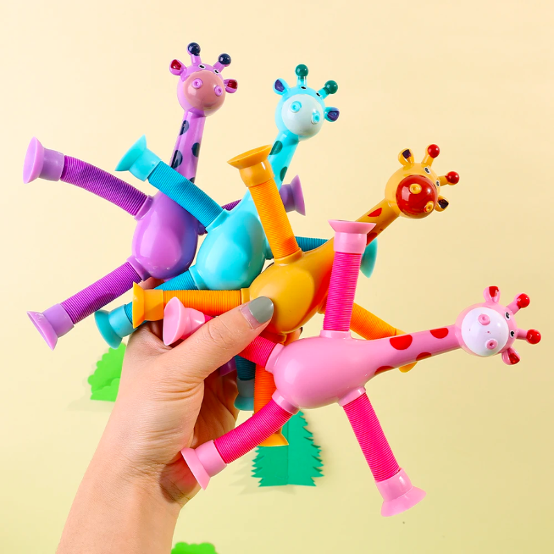 Tubular legs – Extendable suction-cup toys (pack of 4 Colours)