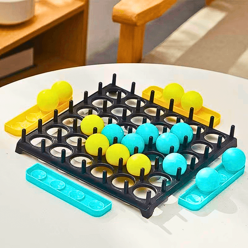 Bounce ball – Family tabletop game with 16 Balls & 9 Shape Cards