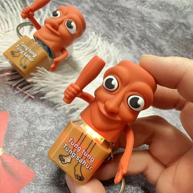 Brainrot Sound Pushers with keychain – Tungtungtung sahur, ballerina capuchina, chimanzini bananini, tralalero...