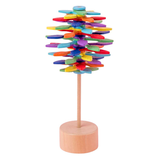 Rotating wooden mosaic – Colourful anti-stress decoration