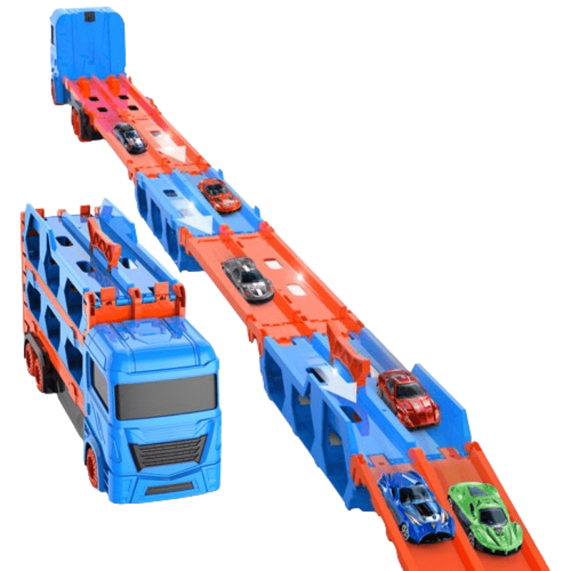 Container Truck with 160cm Extendable Ramp, 6 cars & launcher