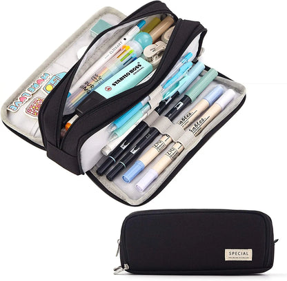 Fabric Pencil Case with Compartments – 3 Colours