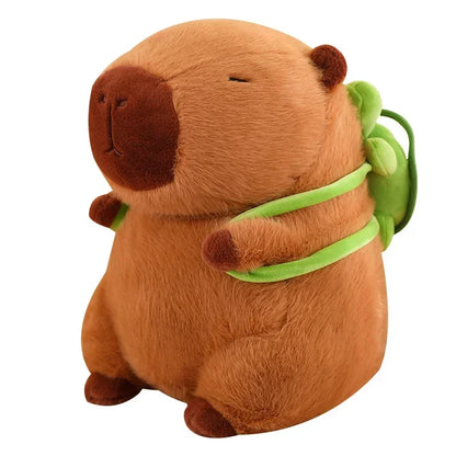 Capybara Plush with Turtle Backpack