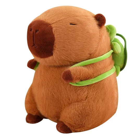 Capybara Plush with Turtle Backpack