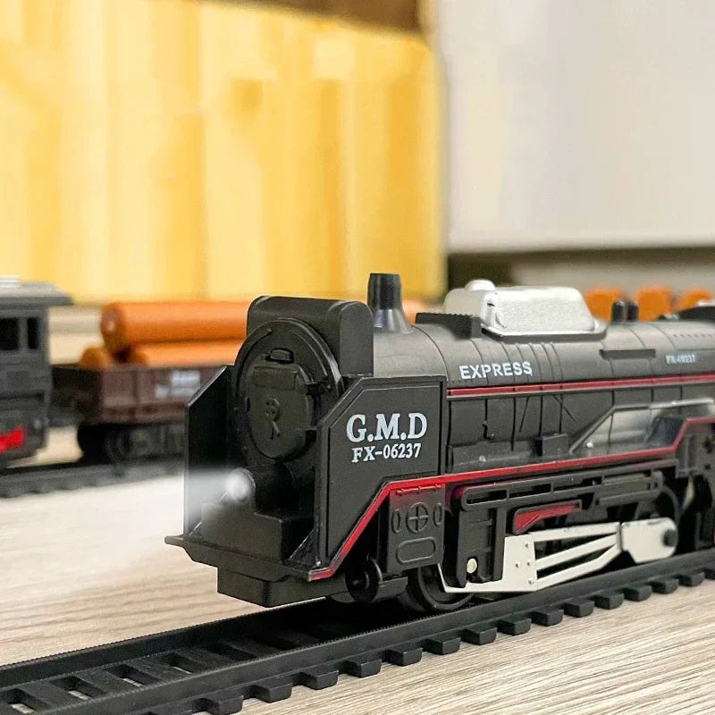 Century express – Vintage train with 16-Piece Track (123x…cm), Locomotive & 3 carriages, rechargeable batteries & charger