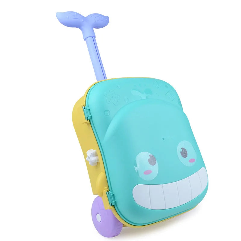 Whale beach suitcase kit – Case with sand toys, fountain & water play area
