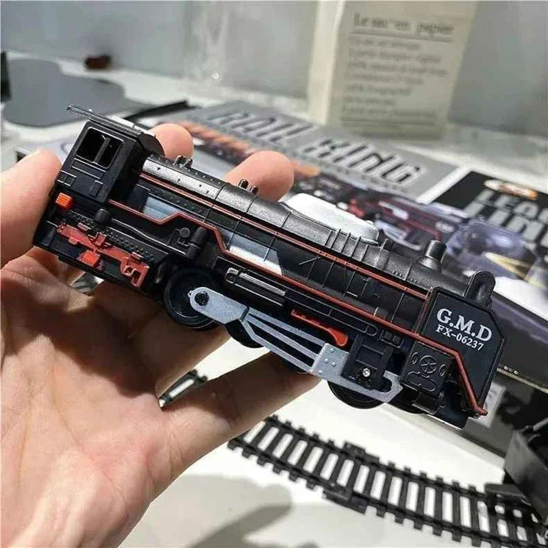 Century express – Vintage train with 16-Piece Track (123x…cm), Locomotive & 3 carriages, rechargeable batteries & charger