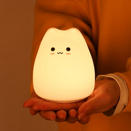 Cute Silicone LED Night Light with 7 Colours