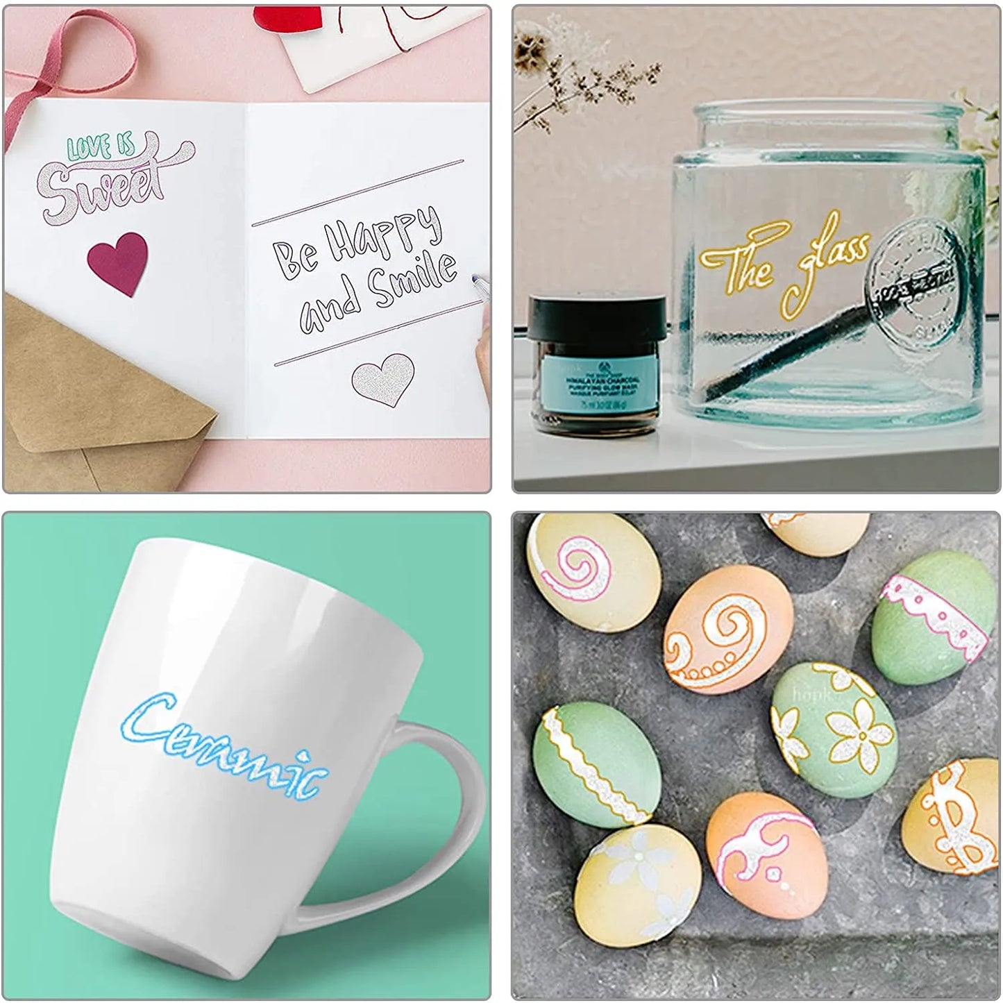 Shiny outline markers – Pack of 12 dual-effect colours