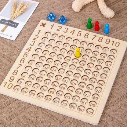 Addition & multiplication board game – Educational wooden operations board