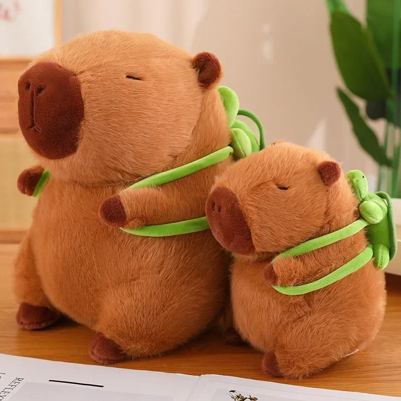 Capybara Plush with Turtle Backpack