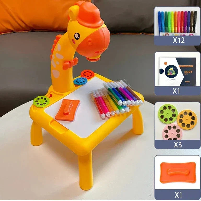 Tracing Projector with board, markers, eraser & templates