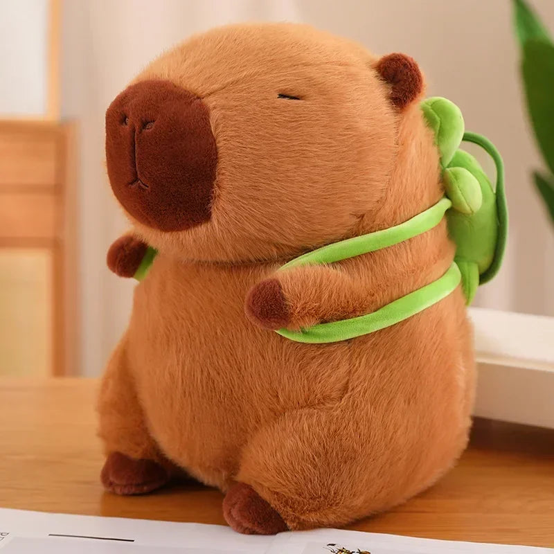 Capybara Plush with Turtle Backpack
