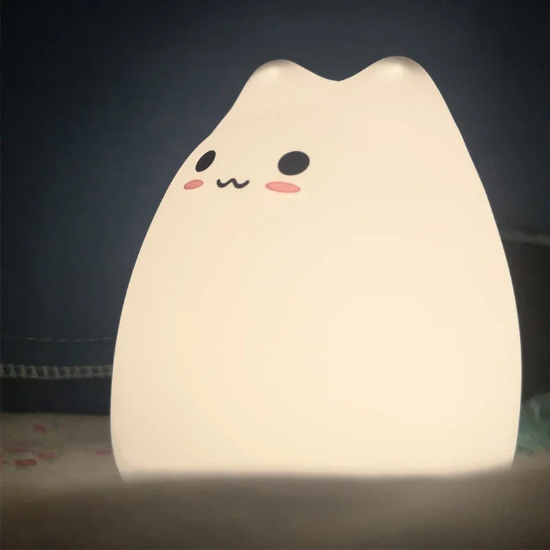Cute Silicone LED Night Light with 7 Colours