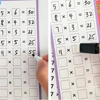 Reusable operations boards – Times tables, division, addition & subtraction 1–12 with Markers