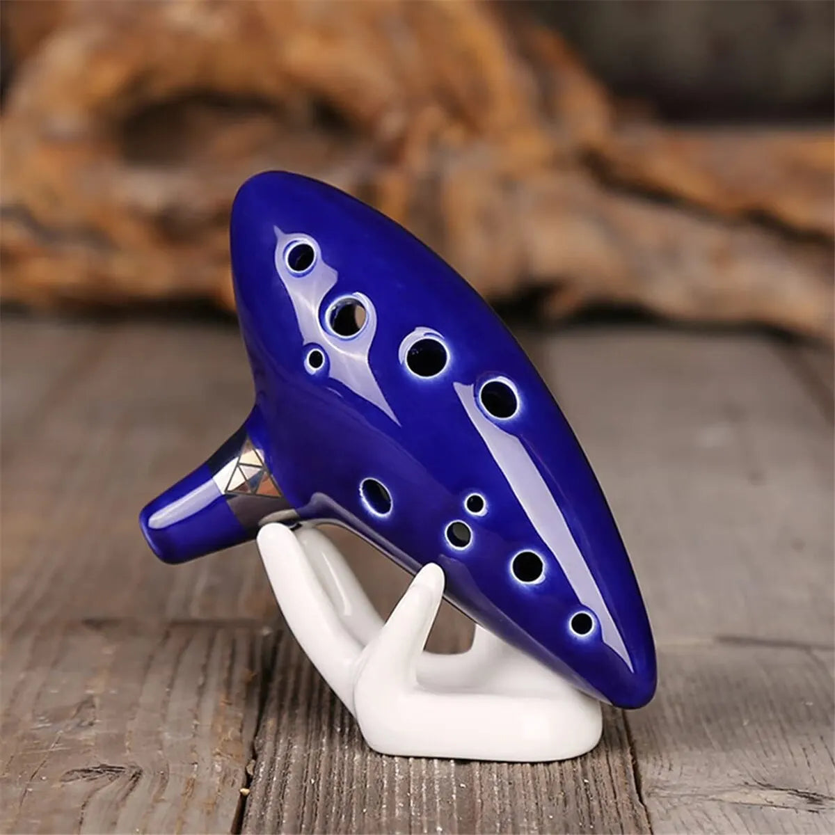 Ocarina – 12‑hole ceramic instrument, complete kit with manual, bag & stand