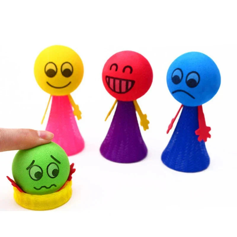 Jumping Mini Figures – 10 Pieces with rubber heads & expressive faces (jump up to 2m!)