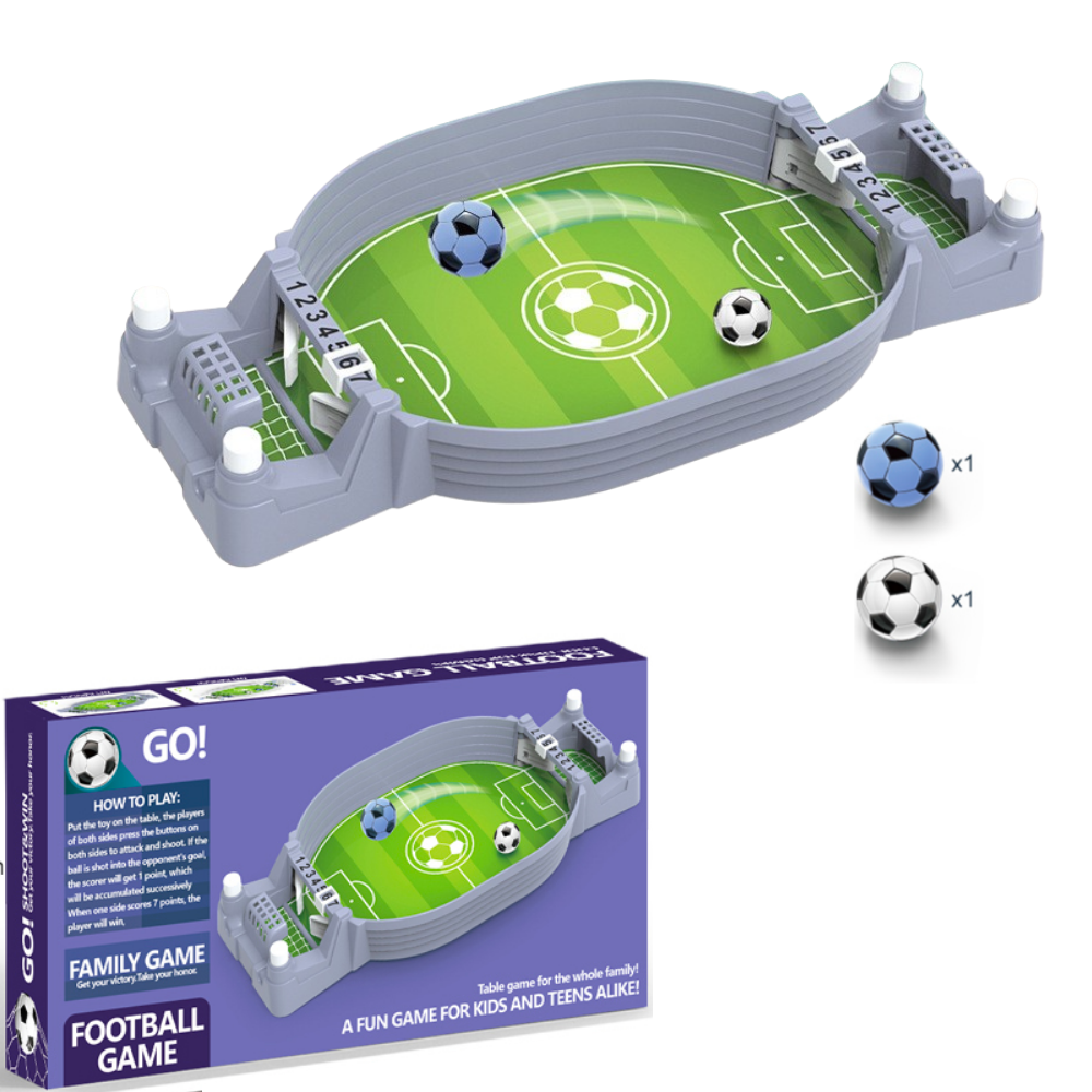 Mini 1‑on‑1 football field – Pinball-style tabletop game (26x13cm)