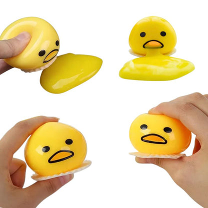 Egg Vomits! – 2 Slime Eggs in yolk colour, anti-stress toy